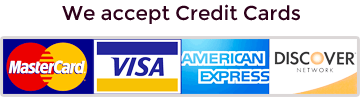 We Accept Credit Card